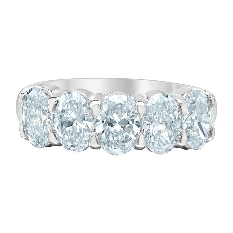 Five stone oval hot sale diamond ring